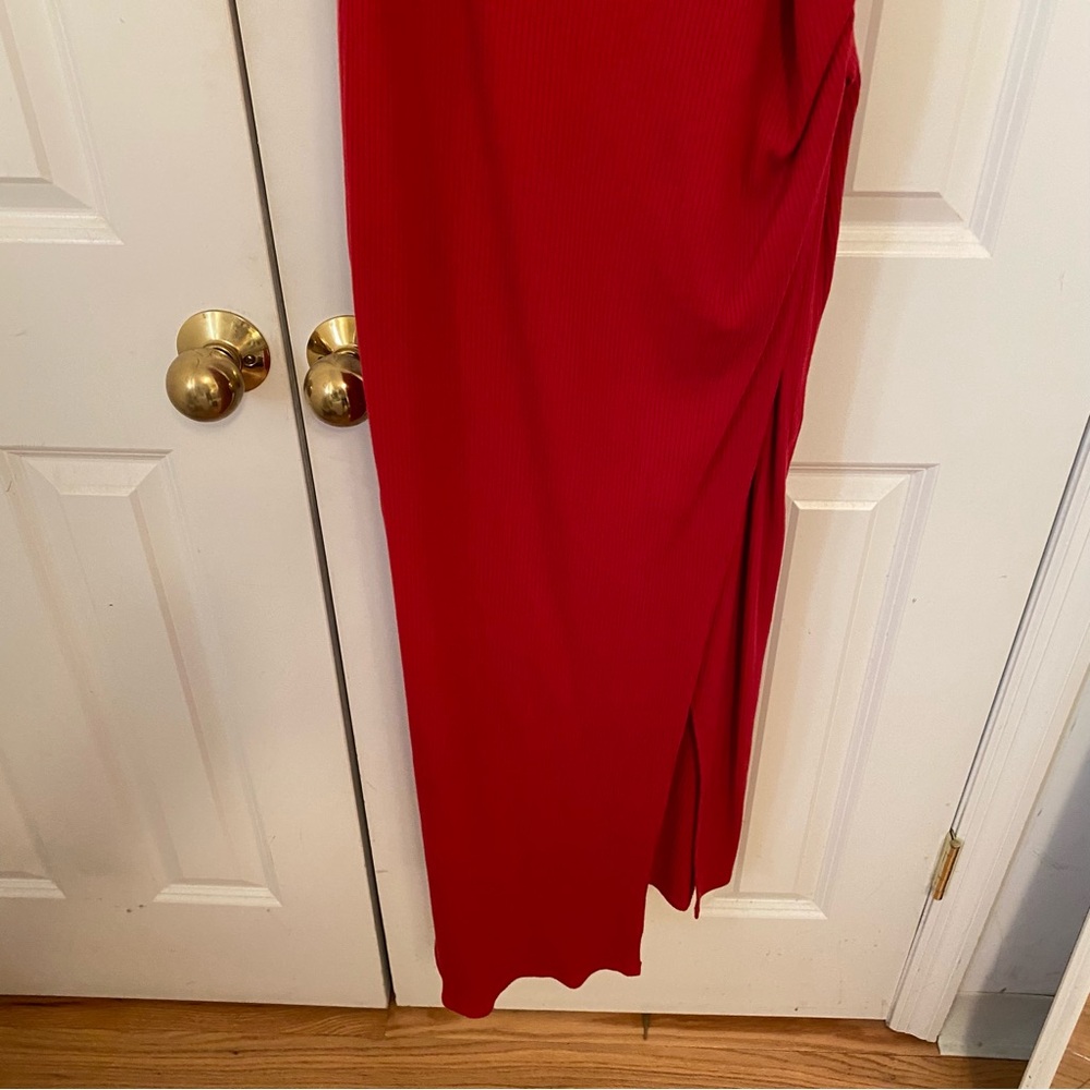 Reformation Formosa Red Knit Midi Dress XL - Picture 3 of 10